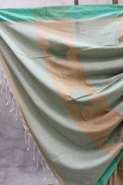 Pastel Brown Cotton Star Jamdani Saree - SRPBSCJS140