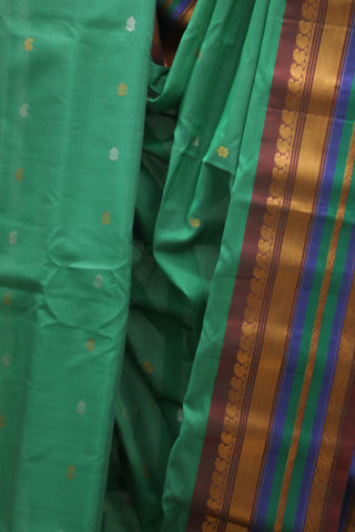 Green Gadwal Cotton Silk Saree - SRGGCSS07