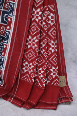 Red Pochampalli Cotton Ikat Saree - SRRPCIS288