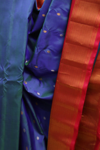 Blue Gadwal Silk Saree - SRBGSS351