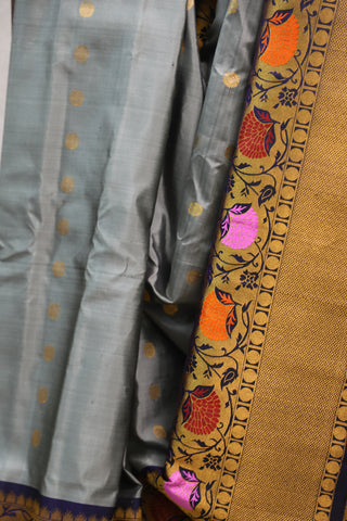 Grey Gadwal Silk Saree - SRGGSS352