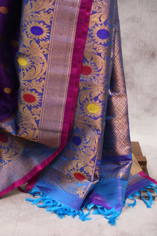 Purple Gadwal Silk Saree - SRPGSS354