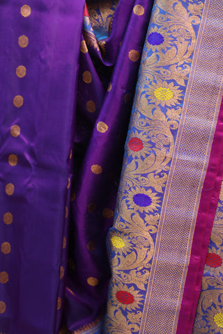 Purple Gadwal Silk Saree - SRPGSS354