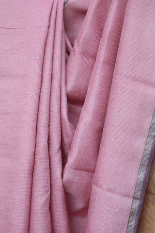 Pink Tussar Silk Saree - SRPSTSS1015