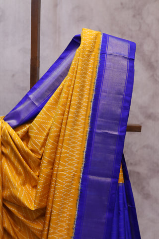 Yellow  Pochampalli Silk Ikat Saree-SRYPSIS52