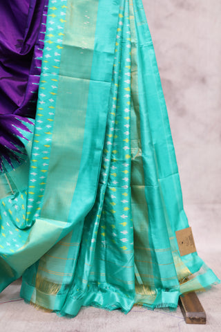 Purple Pochampalli Silk Ikat Saree-SRPPSIS65