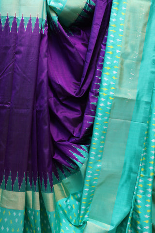 Purple Pochampalli Silk Ikat Saree-SRPPSIS65