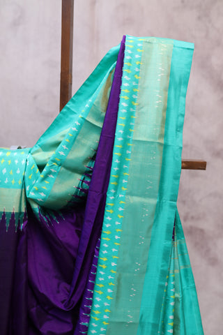 Purple Pochampalli Silk Ikat Saree-SRPPSIS65