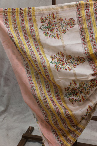 Peach HBP Cotton Silk Saree With Maheshwari Border - SRPCSS709