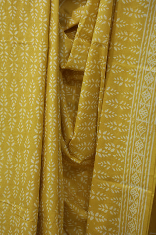 Yellow HBP Cotton Saree - SRYCS1578