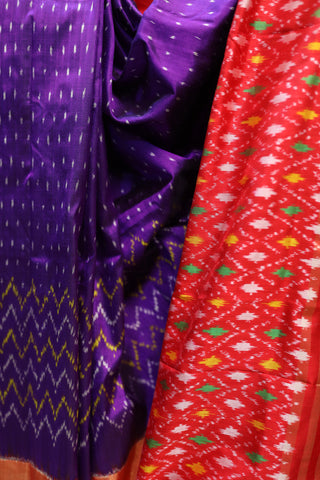 Purple Pochampalli Silk Ikat Saree-SRPPSIS61