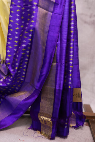 Yellow Pochampalli Silk Ikat Saree-SRYPSIS63