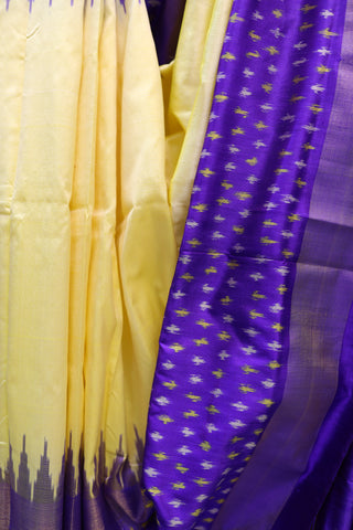 Yellow Pochampalli Silk Ikat Saree-SRYPSIS63