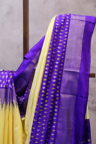 Yellow Pochampalli Silk Ikat Saree-SRYPSIS63