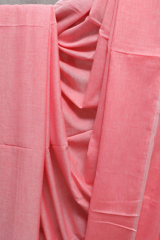 Pastel Peach Mulmul Cotton Saree-SRPPMCS98