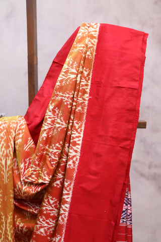 Orange Pochampalli Silk Ikat Saree-SROPSIS78