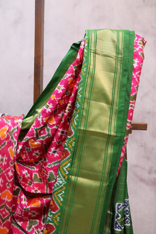 Pink Pochampalli Silk Ikat Saree-SRPPSIS75