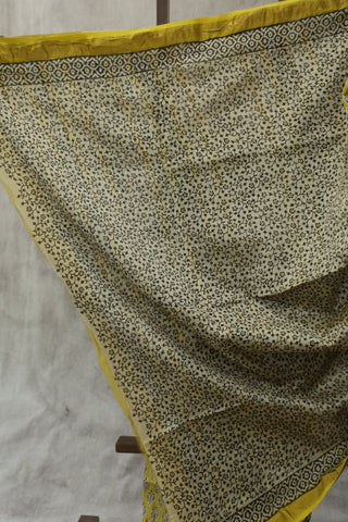 Yellow HBP Cotton Silk Chanderi Saree - SRYSCS651EX