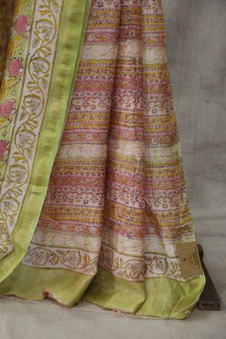 Green HBP Cotton Silk Chanderi Saree - SRGCSCS647