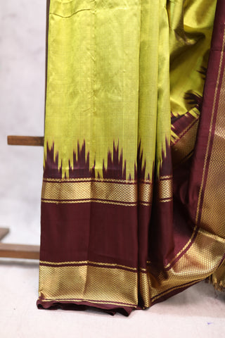 Pear Green Pochampalli Silk Ikat Saree-SRPGPSIS90