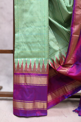 Green Pochampalli Silk Ikat Saree-SRGPSIS83