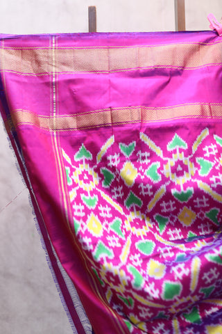 Green Pochampalli Silk Ikat Saree-SRGPSIS83