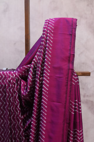 Wine Pochampalli Silk Ikat Saree-SRWPSIS113