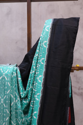 Light Green Pochampalli Silk Ikat Saree-SRLGPSIS114