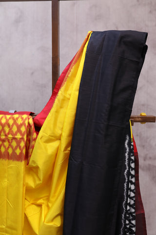 Yellow Pochampalli Silk Ikat Saree-SRYPSIS109