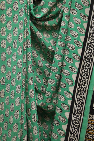 Green HBP Cotton Saree - SRGHCS1302