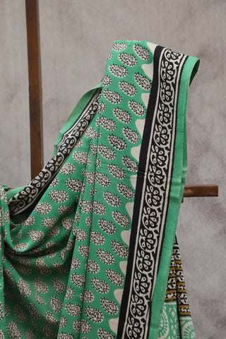 Green HBP Cotton Saree - SRGHCS1302