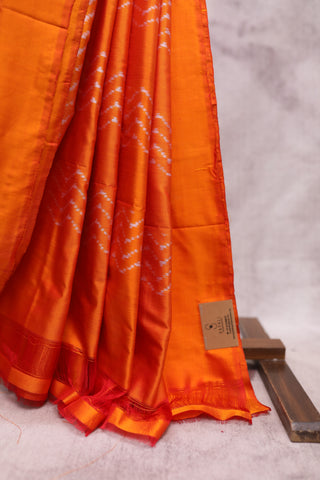 Orange Pochampalli Silk Ikat Saree-SROPSIS108