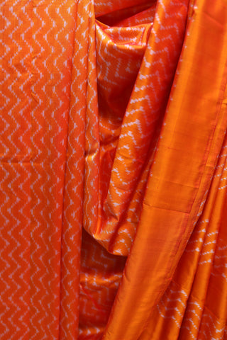 Orange Pochampalli Silk Ikat Saree-SROPSIS108