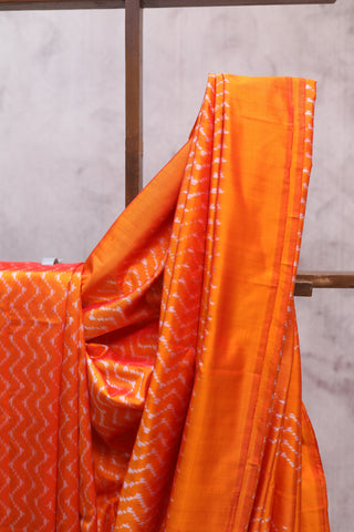 Orange Pochampalli Silk Ikat Saree-SROPSIS108