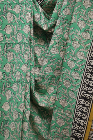 Green HBP Cotton Saree - SRGHCS1301