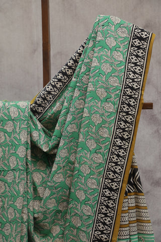 Green HBP Cotton Saree - SRGHCS1301