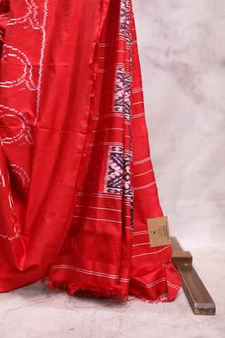 Red Pochampalli Silk Ikat Saree-SRRPSIS99