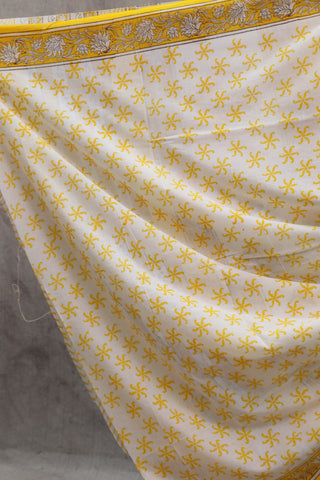 Yellow HBP Cotton Saree - SRYCS1322