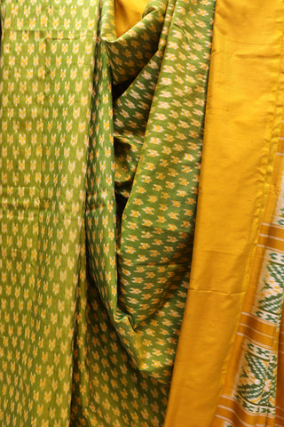 Green Pochampalli Silk Ikat Saree-SRGPSIS103