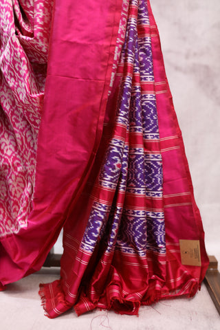 Red Pochampalli Silk Ikat Saree-SRRPSIS97