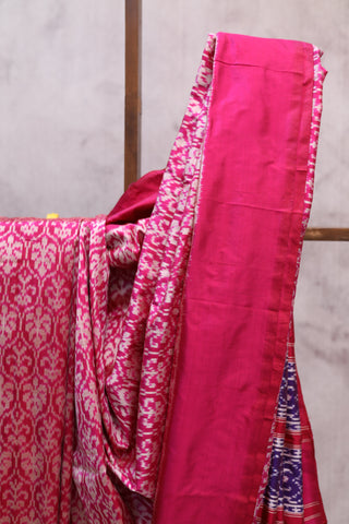 Red Pochampalli Silk Ikat Saree-SRRPSIS97