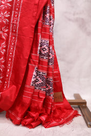 Red Pochampalli Silk Ikat Saree-SRRPSIS107