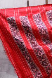 Red Pochampalli Silk Ikat Saree-SRRPSIS107