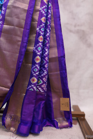 Blue Pochampalli Silk Ikat Saree-SRBPSIS96