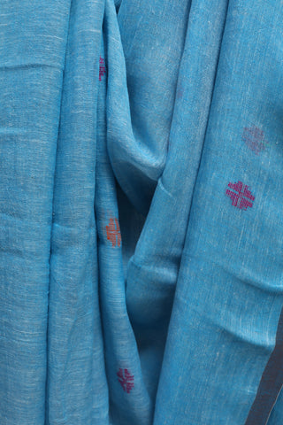 Light Blue Jamdani Saree - SRLBLJS176