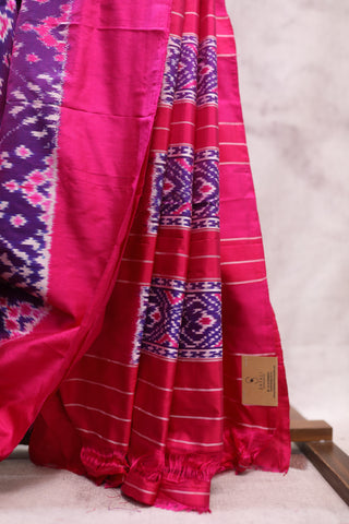 Purple Pochampalli Silk Ikat Saree-SRPPSIS102