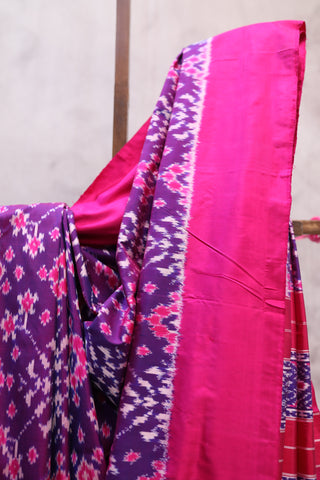 Purple Pochampalli Silk Ikat Saree-SRPPSIS102