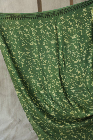 Cream-Green HBP Modal Silk Saree - SRCGMSS157