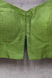 Parrot Green Sleeveless Khun Blouse With Green Border-SRPGKB105