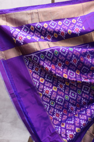 Blue Pochampalli Silk Ikat Saree-SRBPSIS101